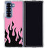 Pink Flames Galaxy Z Fold7 Clear Case