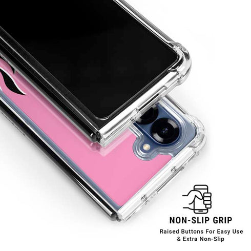Pink Flames Galaxy Z Fold7 Clear Case