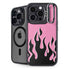 Pink Flames iPhone 14 Pro Kickstand Case