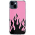 Pink Flames iPhone 15 Clear Case