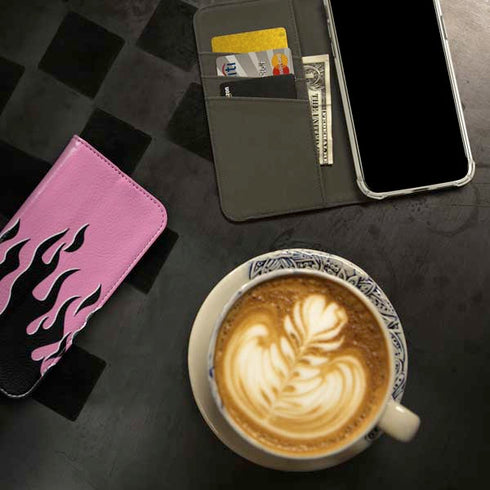 Pink Flames iPhone 15 Folio Case