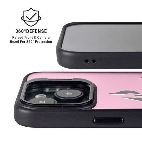 Pink Flames iPhone 15 Kickstand Case