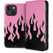 Pink Flames iPhone 15 Plus Folio Case