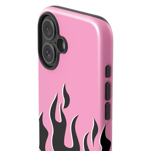 Pink Flames iPhone 16 Impact Case