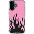 Pink Flames iPhone 16 Plus Clear Case