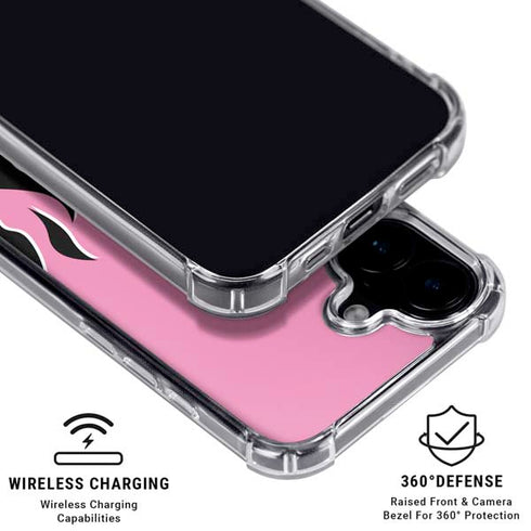 Pink Flames iPhone 16 Plus Clear Case