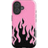 Pink Flames iPhone 16 Plus Impact Case