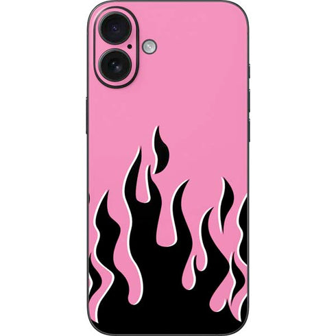 Pink Flames iPhone 16 Plus Skin