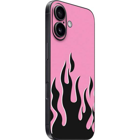Pink Flames iPhone 16 Plus Skin