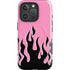 Pink Flames iPhone 16 Pro Magsafe Impact Case