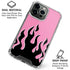 Pink Flames iPhone 16 Pro Max Clear Case