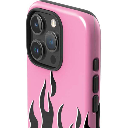 Pink Flames iPhone 16 Pro Max Impact Case