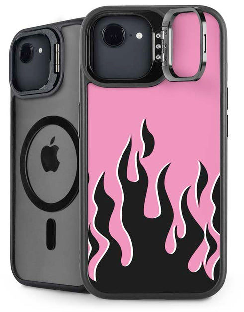 Pink Flames iPhone 16e Kickstand Case