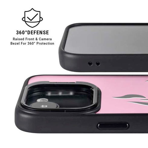 Pink Flames iPhone 16e Kickstand Case