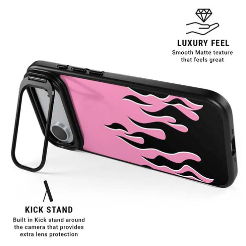 Pink Flames iPhone 17 Air Kickstand Case