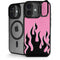 Pink Flames iPhone 17 Kickstand Case