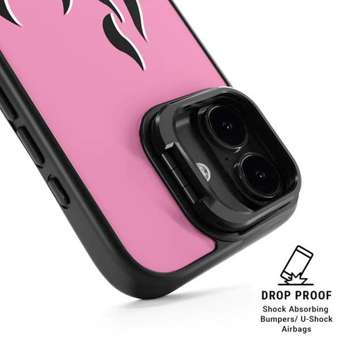 Pink Flames iPhone 17 Kickstand Case