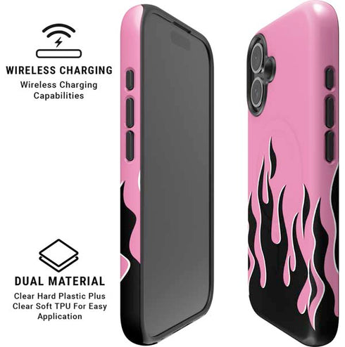 Pink Flames iPhone 17 Magsafe Impact Case