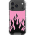 Pink Flames iPhone 17 Pro Clear Case