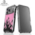 Pink Flames iPhone 17 Pro Clear Case