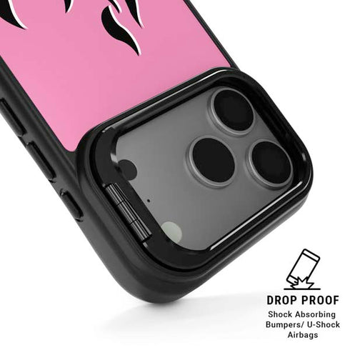Pink Flames iPhone 17 Pro Kickstand Case