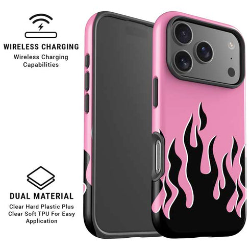 Pink Flames iPhone 17 Pro Magsafe Impact Case