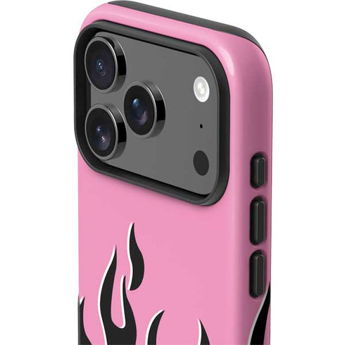 Pink Flames iPhone 17 Pro Max Impact Case