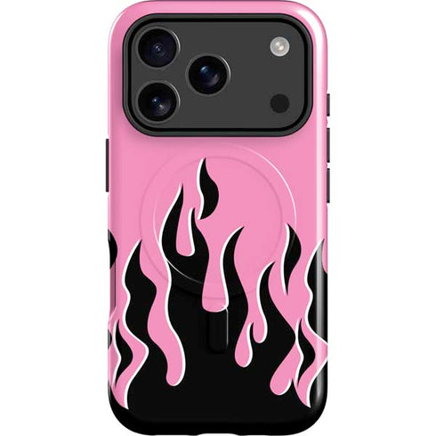 Pink Flames iPhone 17 Pro Max Magsafe Impact Case