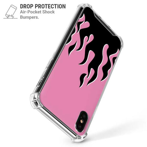Pink Flames iPhone X/XS Clear Case