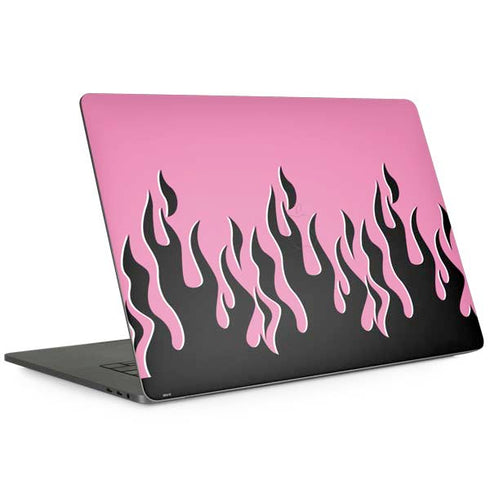 Pink Flames MacBook Skins