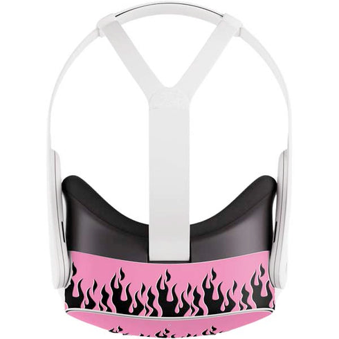 Pink Flames Meta Quest 3S Skin