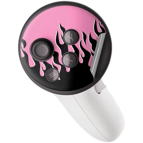 Pink Flames Meta Quest 3S Skin