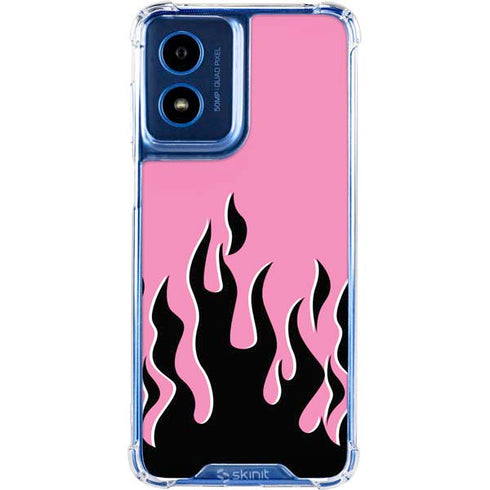 Pink Flames Moto G 5G (2024) Clear Case