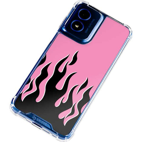 Pink Flames Moto G 5G (2024) Clear Case