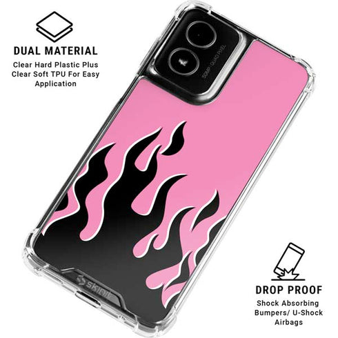 Pink Flames Moto G Power 5G (2024) Clear Case