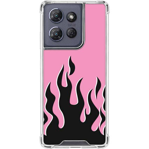 Pink Flames Moto G Power 5G (2025) Clear Case