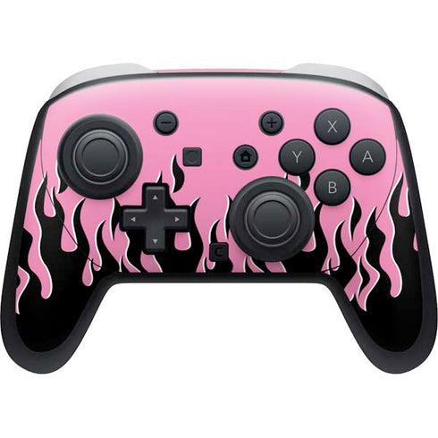 Pink Flames Nintendo Switch 2 (2025) Pro Controller Skin