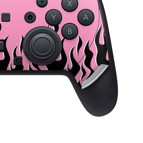 Pink Flames Nintendo Switch 2 (2025) Pro Controller Skin
