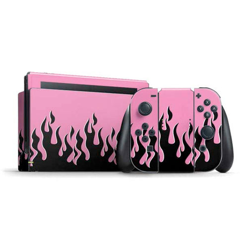 Pink Flames Nintendo Skins