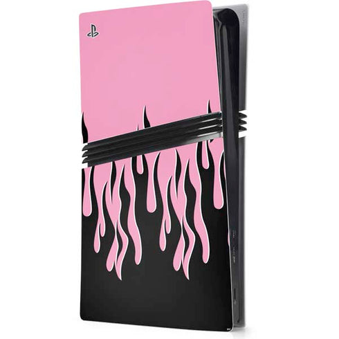 Pink Flames PS5 Pro Console Skin