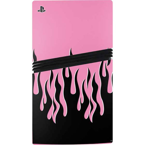 Pink Flames PS5 Pro Console Skin