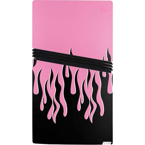 Pink Flames PS5 Pro Console Skin