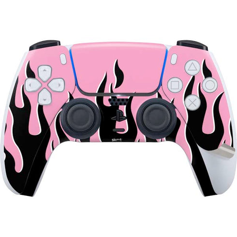 Pink Flames PS5 Pro Disk Bundle Skin