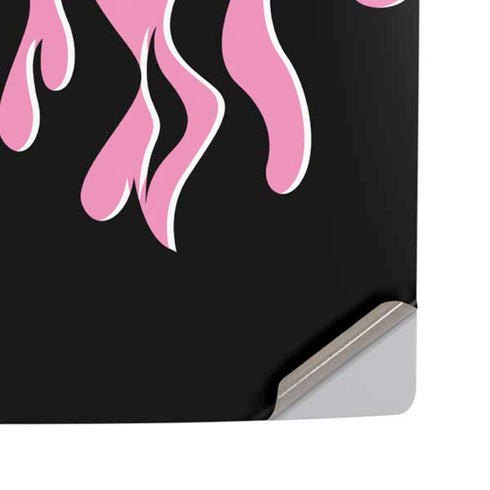 Pink Flames PS5 Pro Disk Console Skin