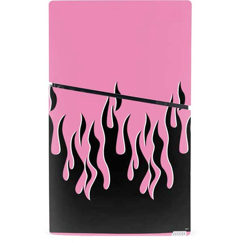 Pink Flames PS5 Slim Digital Edition Console Skin