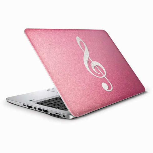 Pink Glitter Music Note HP Elitebook Skin