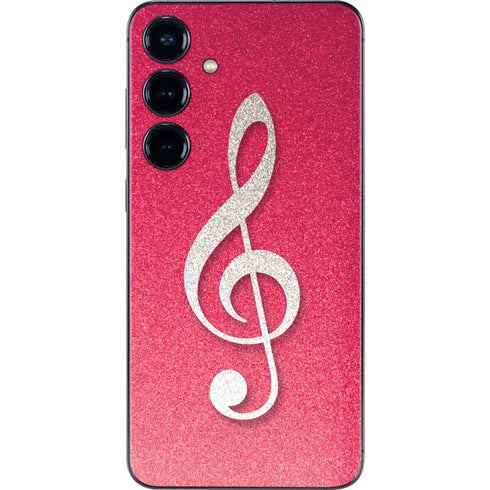 Pink Glitter Music Note Galaxy A16 5G Skin