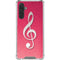 Pink Glitter Music Note Galaxy A17 Clear Case