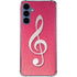 Pink Glitter Music Note Galaxy A35 5G Clear Case