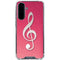 Pink Glitter Music Note Galaxy A36 5G Clear Case